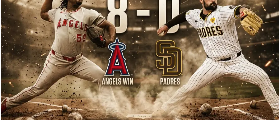 Angels blanquean 8-0 a los Padres: José Soriano y Josh Lowe silencian a San Diego