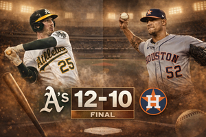 A's victory over Astros, 12-10