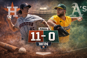 Astros dominate Athletics in final score