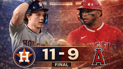 Astros remontan y vencen 11-9 a Angels en una noche caótica en Houston