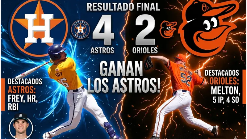 Astros imponen su ley en Sarasota y vencen 4-2 a los Orioles