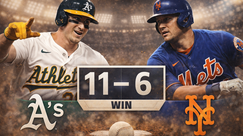 Athletics vencen a Mets 11-6 en Citi Field: Soderstrom lidera con 2 HR y 5 RBI