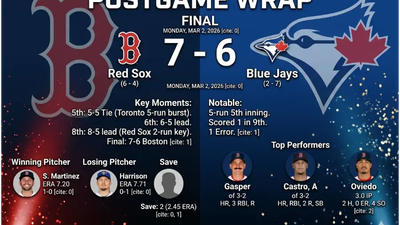 Red Sox superan a Blue Jays 7-6 en vibrante duelo de Spring Training
