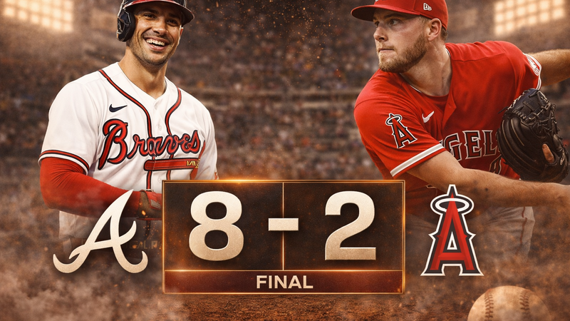 Braves dominan 8-2 a Angels en Angel Stadium con ofensiva contundente