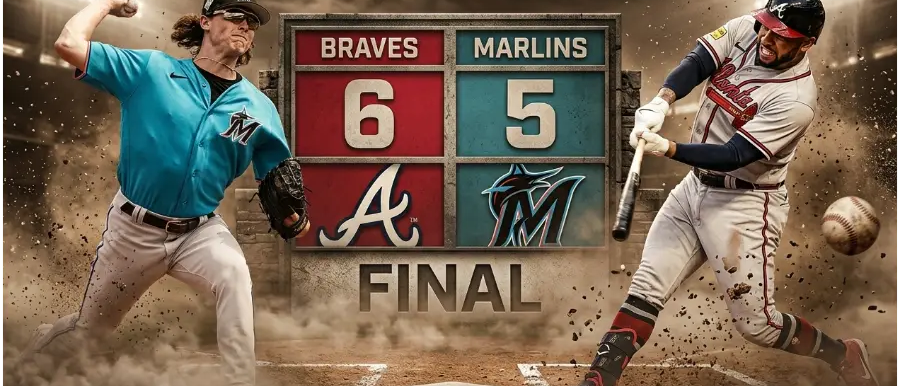 Resistencia y Gloria en Georgia: Los Braves arrebatan el triunfo a los Marlins (6-5)