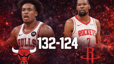 Chicago Bulls derrotan 132-124 a Rockets pese a los 40 puntos de Durant