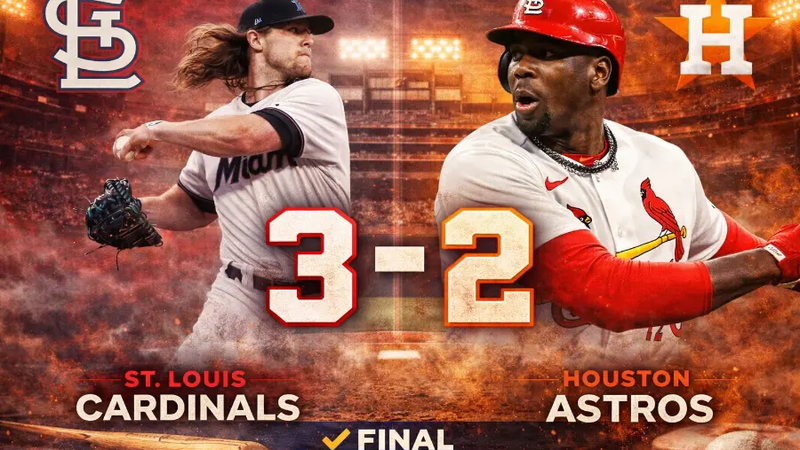 Cardinals vencen 3-2 a Astros en un final dramático en Palm Beach