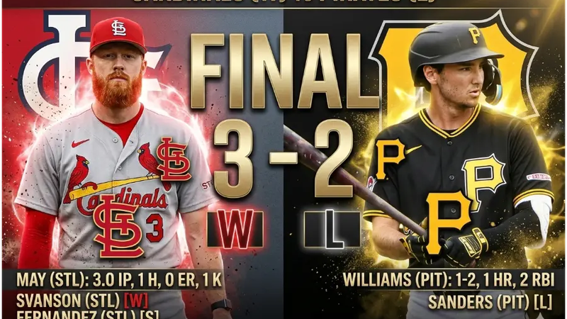 Cardinals vencen a Pirates 3-2 en Bradenton gracias al dominio del pitcheo