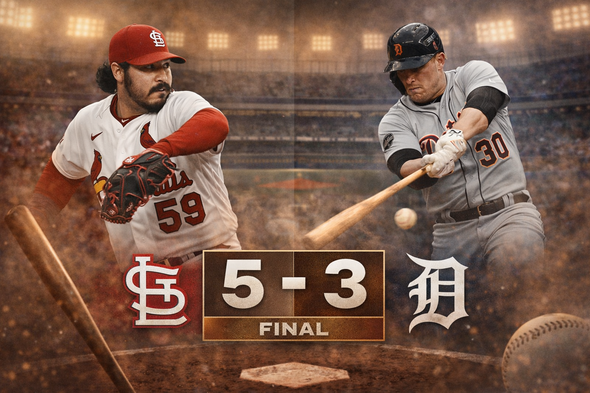 Cardinals win 5-3 over Tigers