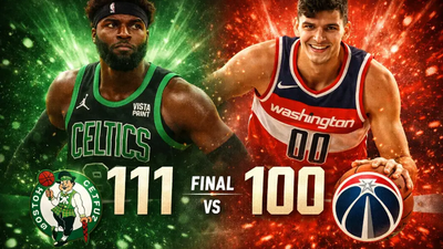 Boston Celtics derrotan 111-100 a Washington Wizards en el TD Garden