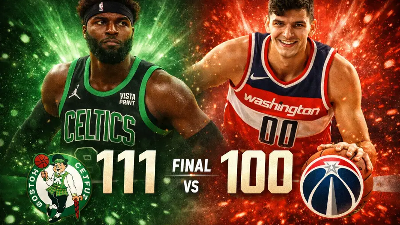 Boston Celtics derrotan 111-100 a Washington Wizards en el TD Garden