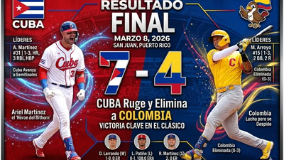 Cuba vence 7-4 a Colombia y se acerca a los cuartos del Clásico Mundial de Béisbol