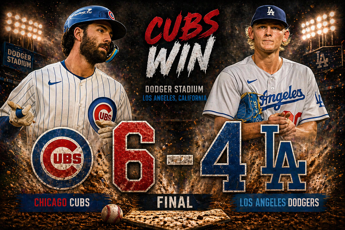 Cubs victory at Dodger Stadium