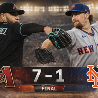 Diamondbacks derrotan 7-1 a Mets en Citi Field: explosión ofensiva en innings finales