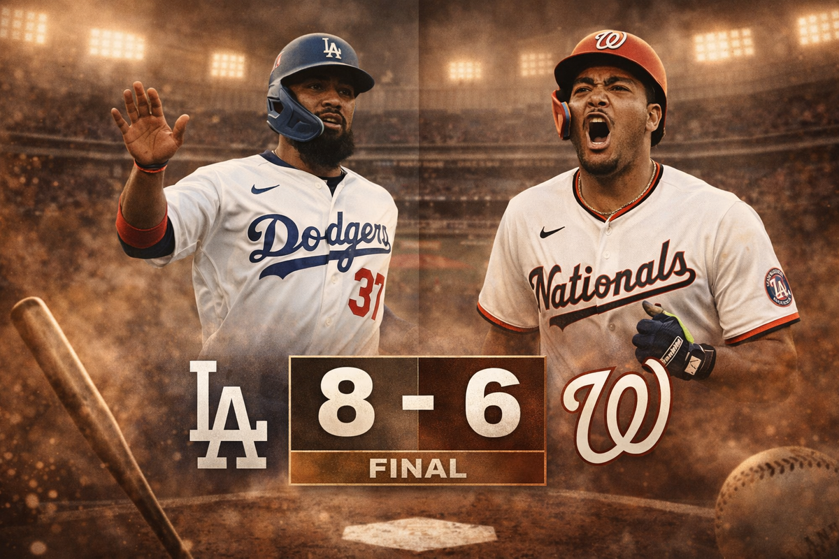 Dodgers triumph over Nationals 8-6