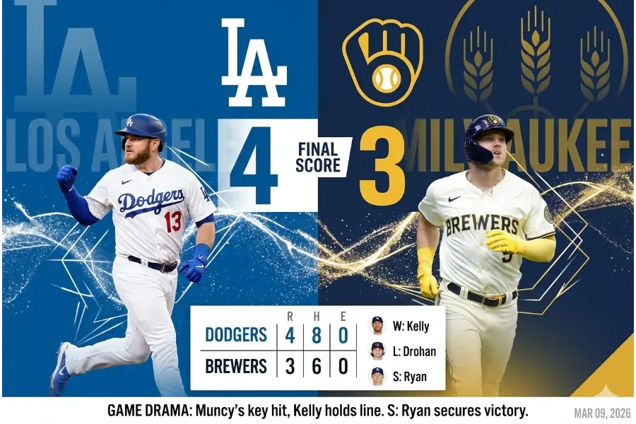 Dodgers vs Brewers 9-3-26