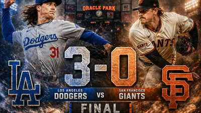 Dodgers blanquean 3-0 a Giants en Oracle Park: dominio total de Glasnow