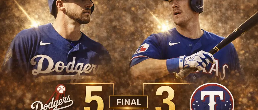 Dodgers derrotan 5-3 a Rangers en Camelback Ranch con poder ofensivo y pitcheo sólido