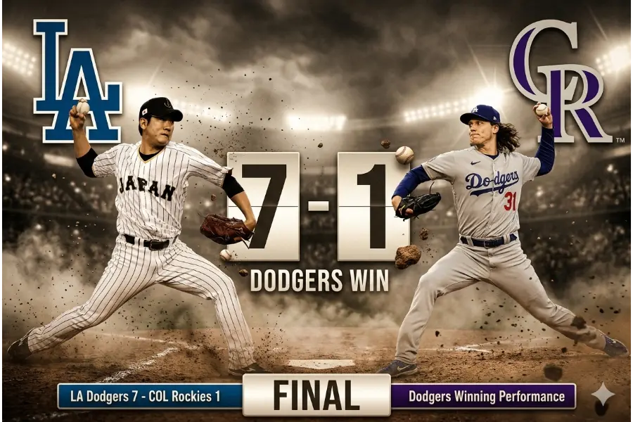 Dodgers vs Rockies 17-4-26