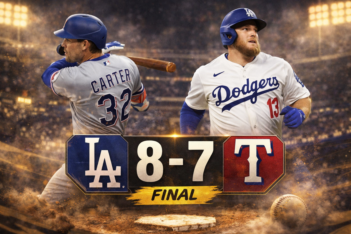 Dodgers win with a thrilling 8-7