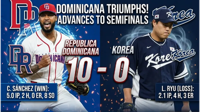 República Dominicana aplasta a Corea del Sur 10-0 y avanza en el Clásico Mundial