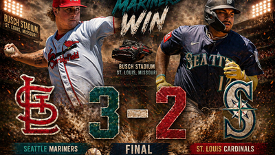 Mariners vencen 3-2 a Cardinals en Busch Stadium: Kirby domina y Naylor decide