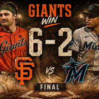Giants vencen 6-2 a Marlins en Oracle Park con poder de Casey Schmitt