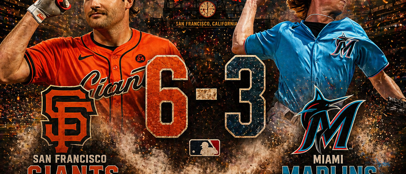 Giants derrotan 6-3 a Marlins: Chapman decide y San Francisco remonta en Oracle Park