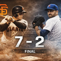 San Francisco Giants vencen 7-2 a Mets: dominio total en Oracle Park