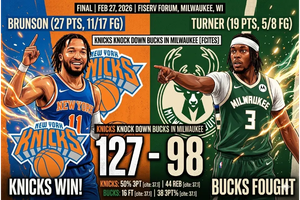 Knicks vs Bucks 27-2-26