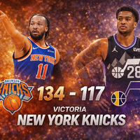 KNICKS DERROTAN 134-117 AL JAZZ EN SALT LAKE CITY CON LIDERAZGO DE JALEN BRUNSON