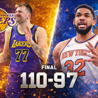 Los Angeles Lakers derrotan 110-97 a New York Knicks con show de Luka Doncic