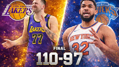 Los Angeles Lakers derrotan 110-97 a New York Knicks con show de Luka Doncic