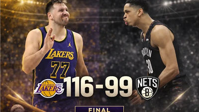 Lakers derrotan 116-99 a Nets con una exhibición de Luka Doncic en Los Ángeles