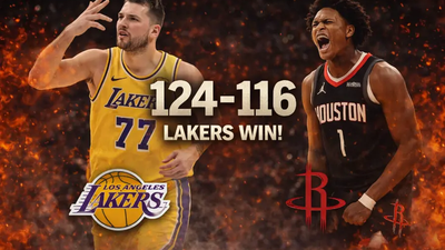Lakers vencen 124-116 a Rockets con triple-doble de Luka Doncic