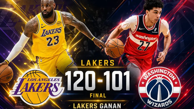 Los Angeles Lakers derrotan 120-101 a Washington Wizards con triple-doble de LeBron James