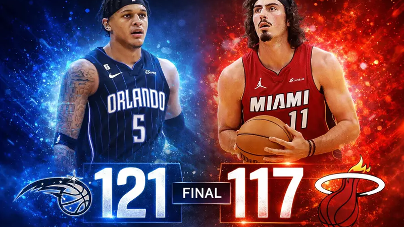 Orlando Magic derrota 121-117 a Miami Heat en el Kaseya Center
