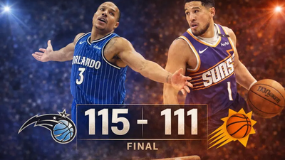 Magic resisten el show de Booker y vencen 115-111 a Suns en un final dramático