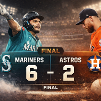 Seattle Mariners vencen 6-2 a Houston Astros con dominio de Kirby y poder de Naylor
