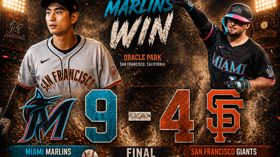 Marlins derrotan 9-4 a Giants en San Francisco: Hicks lidera ofensiva explosiva
