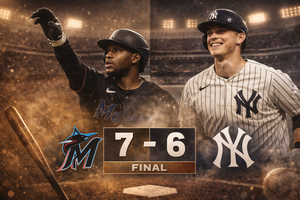 Marlins defeat Yankees 7-6