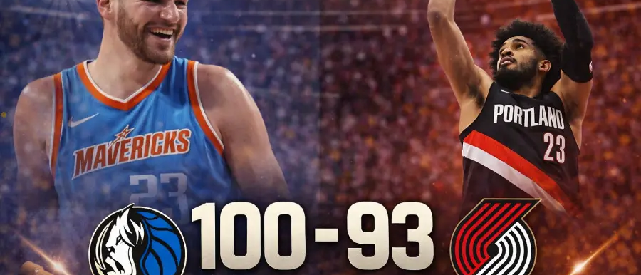 Mavericks imponen su defensa y vencen a los Trail Blazers en Portland