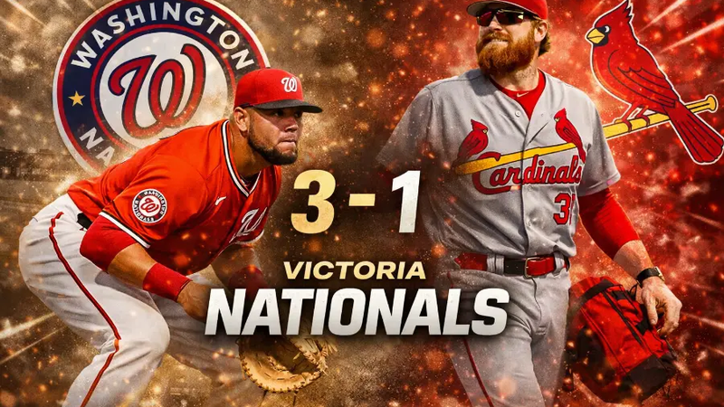 WASHINGTON NATIONALS DERROTAN 3-1 A ST. LOUIS CARDINALS EN PALM BEACH