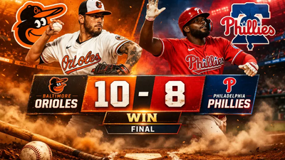 Orioles derrotan 10-8 a Phillies en un duelo ofensivo lleno de drama en Sarasota