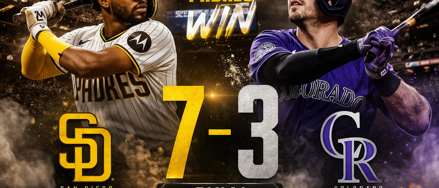 Padres derrotan 7-3 a Rockies en 12 innings: explosión ofensiva en el cierre