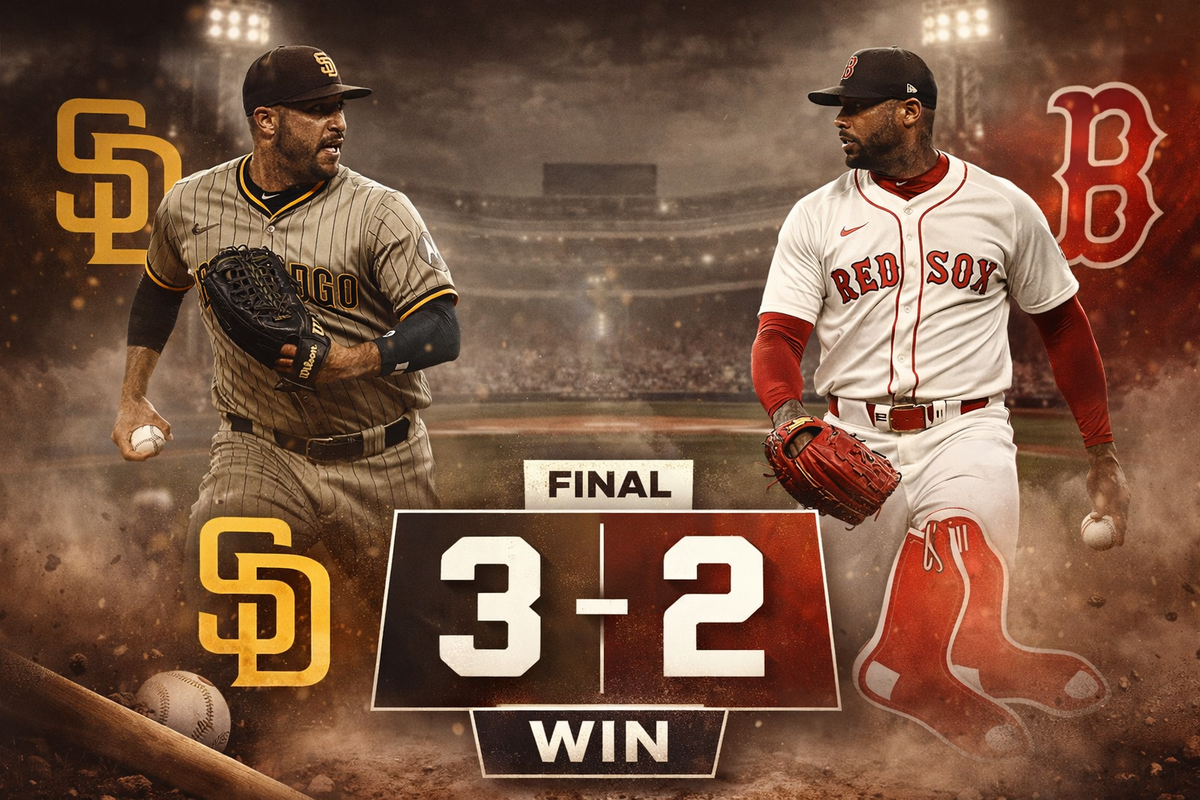 Padres triumph over Red Sox 3-2