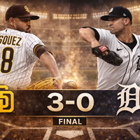 Padres vencen 3-0 a Tigers con dominio total de Randy Vásquez