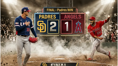Padres vencen a Angels 2-1 en Anaheim: Duelo de pitcheo y salvamento de Miller