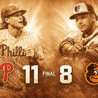 Phillies derrotan 11-8 a Orioles en un festival de batazos en Clearwater