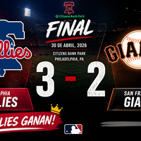 Phillies derrotan 3-2 a Giants en Citizens Bank Park con juego definido por detalles